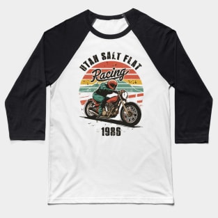 Utah Salt Flat Racing Classic Biker Baseball T-Shirt